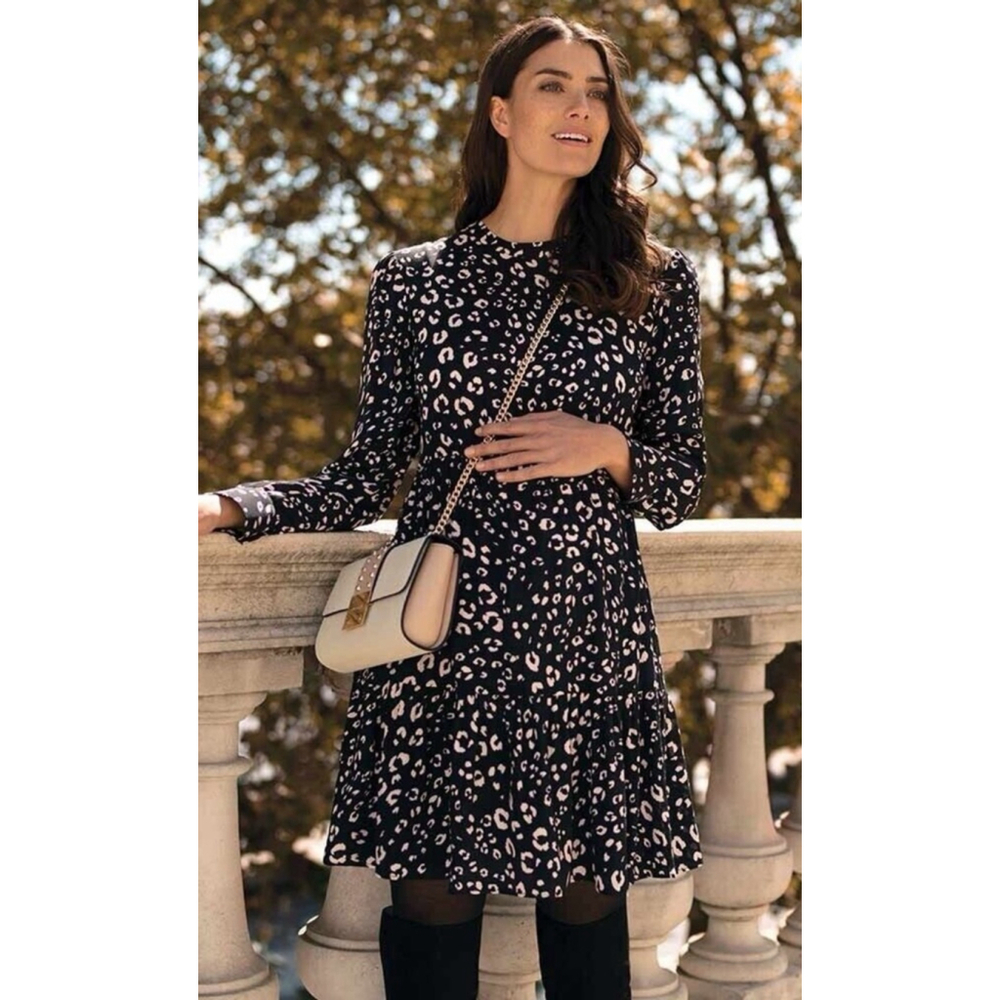 Seraphine animal print maternity dress size 2